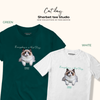 เสื้อยืดลาย cat day | sherbet teeshop