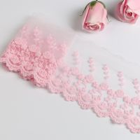 2yards Flower Lace Fabric For Dress Lace Ribbon Pink Cotton Venice Lace Trim Wedding Embroidered DIY Sewing Supplies Craft 10cm Fabric  Material