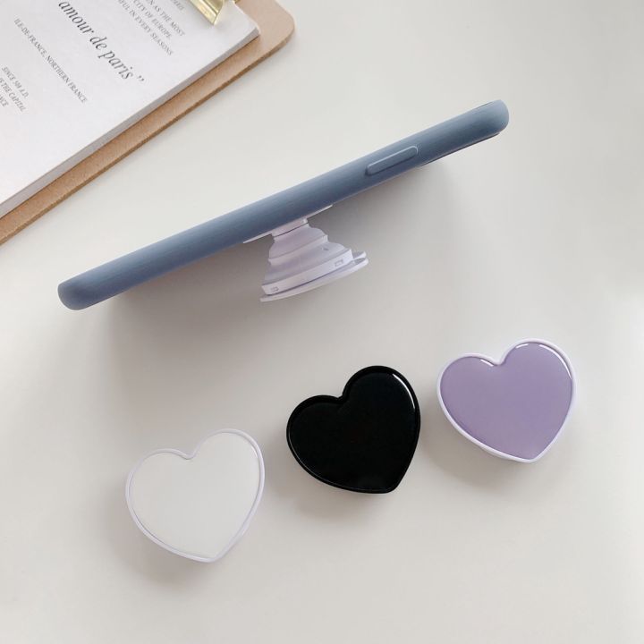 cute-love-heart-airbag-phone-holder-plain-color-phone-grip-holder-griptok