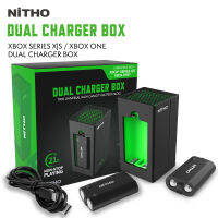 NiTHO XBOX Series/One S/XDUAL CHARGER กล่องแท่นชาร์จสำหรับสองแบตเตอรี่สากล Packs