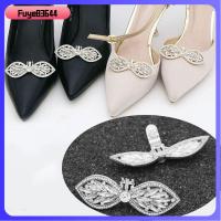 เครื่องประดับ FUYE83644ส้นสูง Sepatu Pengantin Wanita มีเสน่ห์เครื่องประดับที่หนีบรองเท้ามีโบว์ประดับรองเท้าคลิปตกแต่งแวววาว