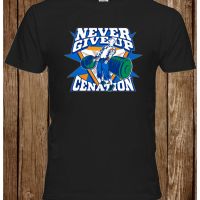 เสื้อยืดลําลอง ผ้าฝ้าย 100% แขนสั้น พิมพ์ลาย John Cena Legend Never Give Up Cenation สีดํา พลัสไซซ์ XS-3XL แฟชั่นสําหรับ  7ZGK