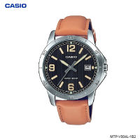 Casio นาฬิกาข้อมือ ผู้ชาย สายหนัง รุ่น MTP-V004L MTP-V004L-1B MTP-V004L-1B2 MTP-V004L-2B MTP-V004L-3B