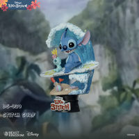 (HOT)Beast Kingdom Lilo &amp; Stitch Surfing Limited Edition อุปกรณ์ต่อพ่วงทำมือฉากตกแต่งของเล่นคอลเลกชันของขวัญ