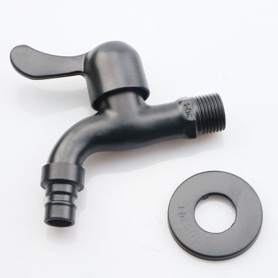 304 Stainless Steel Mate Black Color Finished Washing Machine Outdoor Garden Ffaucet Tap Water Bibcock