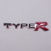 โลโก้ เรซิ่น TYPER แต่งรถ โลโก้สติ๊กเกอร์ ทั่วไป สีดำ+แดง ขอบโครเมี่ยม