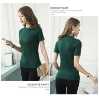 Baju Perempuan knitwear tshirt Women Cantik Casual Tops Knitted Clothing Turtle Neck Tops korea style