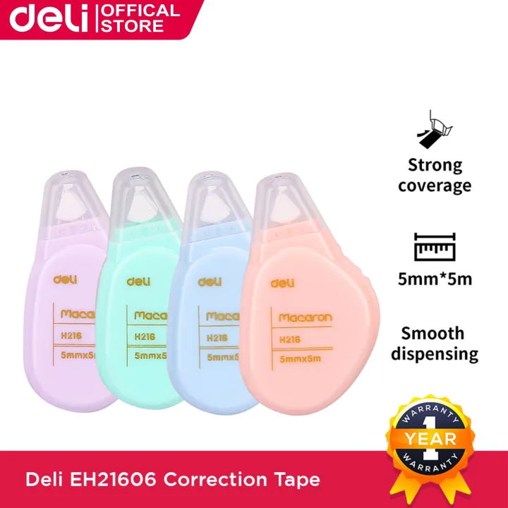 Deli Correction Tape School Supplies NonToxic Formula Assorted Color Eh21606 Lazada PH