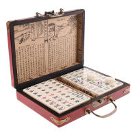 Top Quality Card Game Toy 144 Tiles Portable Vintage Chinese Mahjong in Box