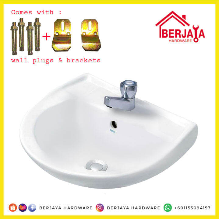 🔥READY STOCK | ORIGINAL🔥 Inno Wash Basin Wall Hung WB2009W / WB2002 ...