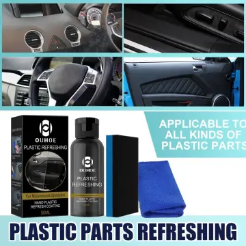Car Plastic Restorer Black Gloss Glazing Refinisher Auto Polishing and  Restoration Coating Refinisher Car Cleaning Accessories