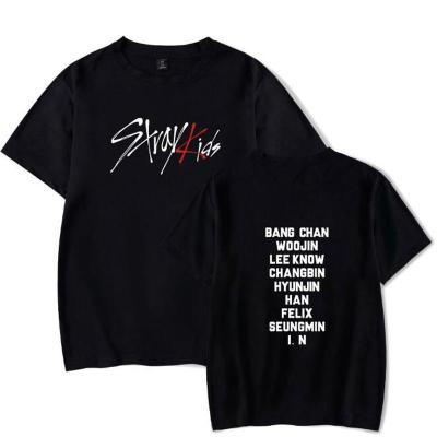 KPOP Stray Kids T Shirt StrayKids MINHO JISUNG WOOJIN CHANGBIN FELIX Korean Streetwear Hip Hop Short Sleeve Cotton T-Shirt Women