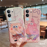 2023ใหม่เคสสำหรับ VIVO V29 V27 V25 Pro Y76 X90 X80 Pro 5G เคสมือถือบลูเรย์เอวขนาดเล็กแฟชั่นกันกระแทกการ์ตูนน่ารัก Spongebob Silicagel TPU Softcase