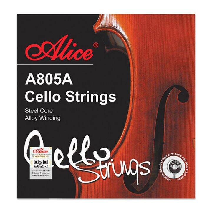 Alice A805A Cello Strings SteelCore NickelIron Alloy Winding Nickel