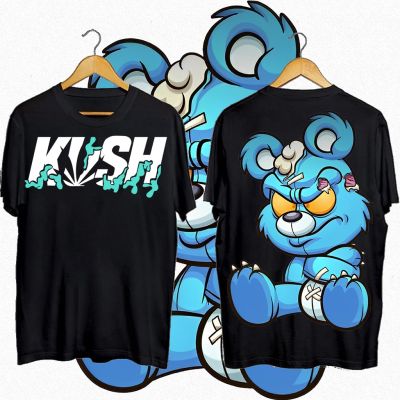 ขายปีใหม่เสื้อยืดคอตตอน  สไตล์ใหม่ ขายร้อน KU*SH Evil Teddy Bear Trend New Design Bully เสื้อยืดแฟชั่นพิมพ์ เสื้อยืดคุณภ