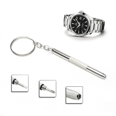 Eyeglass Screwdriver Kit Keychain Portable Stainless 3 In 1 Sunglass Watch Repair Useful Multi Function Nut Driver Hand Tool Set