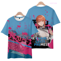 Mens Saw HOT Merchandise Chain Short-sleeved T-shirt Summer Anime Trend Loose Mens Two-dimensional Macchie Mapawa Cos Clothing Size：S-5XL