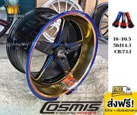 Cosmis คอสมิส แม็กขอบ18 18x9.5/10.5 5h114.3 CB73.1 ET8 รุ่นRTG โปรโมชั่น ส่งฟรี แถมจุ๊บเเต่งฟรี  ไทเทเนียม2 "1 วง" งานเเท้ ใหม่ล่าสุด แม็กCosmis