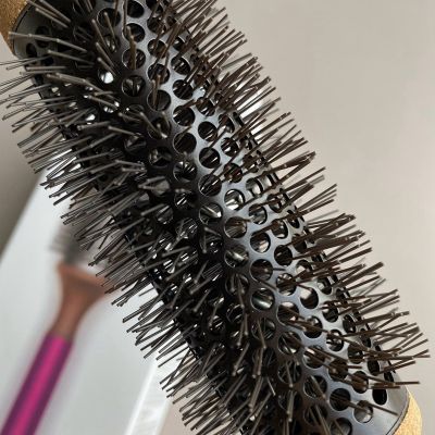 11Piece for Dyson Round Comb Hair Styling Hair Brush Comb Curly Hair Round Barrel Hair Comb Salon Styling Tool Metal Handle Rose RedTH