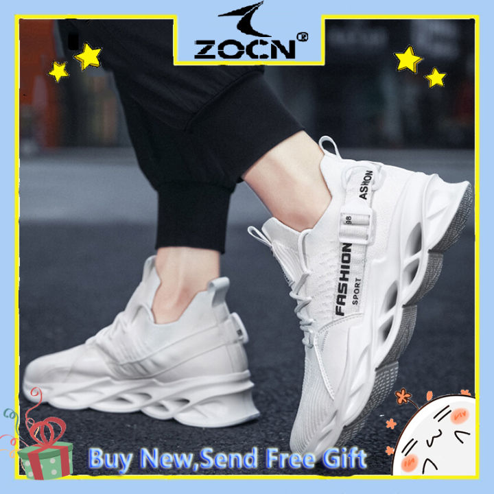 zocn-รองเท้าวิ่งสำหรับผู้ชายผู้ชายรองเท้าผ้าใบรองเท้ายางรองเท้ากีฬากลางแจ้งรองเท้าขนาดใหญ่วิ่งเบาสบายๆ39-46