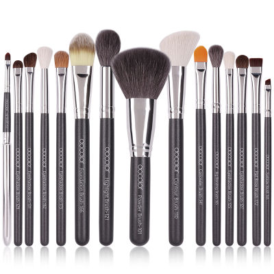 Docolor 15pcs Makeup Brushes Set Foundation Powder Blush Eyeshadow Concealer Lip Eye Make Up Brush Cosmetics Beauty Tools