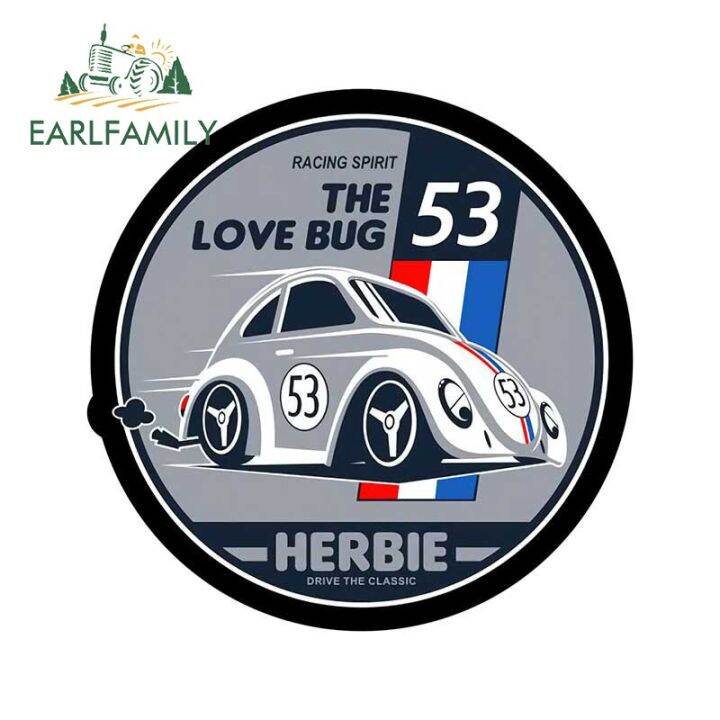 13ซม. X 12.9ซม. สำหรับ HERBIE THE LOVE BUG กันน้ำรถยนต์มอเตอร์ไซค์