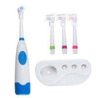 ♈◐ Kids Electric Toothbrush Cordless Rotating Plaque Remove Tooth Brush Dust-proof Cover Plastic Teeth Care Tool Color Random