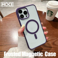 HOCE สี Frosted แม่เหล็กอะคริลิคใสเคสโทรศัพท์ Magsafe สำหรับ IPhone 14 13 12 11 Pro Max 12 13 Mini X XR XS สูงสุด7 8 Plus Wireless Charge ฝาหลัง