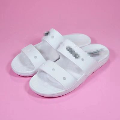 【Ready Stock】2023CrocsˉOne line support anti slip mens home bathroom sandals and slippers womens beach chair sandals