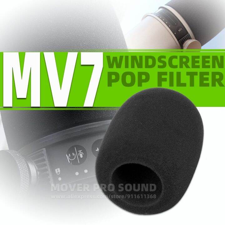 For SHURE MV7 MV7X MV 7 X Podcast Windproof Screen Anti Noise Pop Filter Mic Windscreen Foam