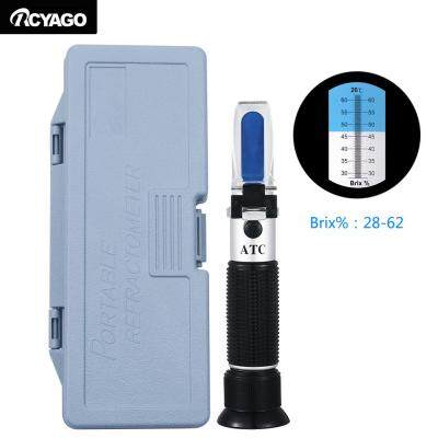 Rcyago ช่วงกว้าง 28-62% B rix เครื่องวัดน้ำตาล Refractometer ความเข้มข้นสูงของผลไม้สำหรับตัดของเหลว-INTL