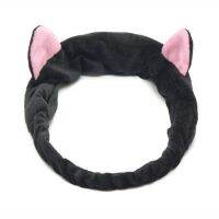 Bando telinga kucing lucu untuk wanita gadis Makeup bando Cuci wajah Bandana penutup kepala Turban aksesoris rambut mode diecas