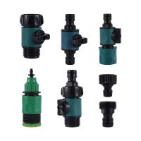 3/4 Threaded Valve with 16mm Nipple Fitting Garden Hose Shutoff Valve Hose Diverter Tap Adapter for Car Wash Garden Watering