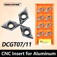 DCGT070202 DCGT11T304 DCGT11T308 AK H01 คาร์ไบด์แทรกสําหรับอลูมิเนียม SDJCR / L CNC Cutter เครื่องมือกลึงภายนอกชิ้นส่วนกลึงตัด