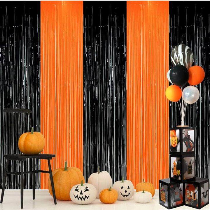 Tinsel Backdrop Birthday / Halloween Party Decoration 1x2m ม่านฟอยล์