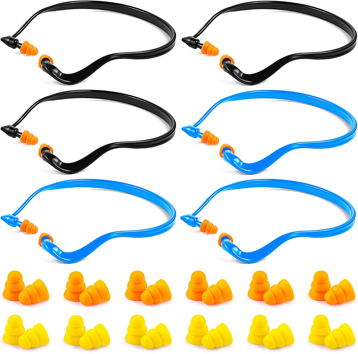Ear Plugs Protector Hearing Protection Noise Reducer Banded Silicone 
