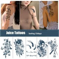 Juice Herbal Tattoo Sticker Semi-permanent Non-reflective Simulation Pattern Waterproof Durable Mens And Womens Tattoo Sticker