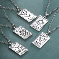 【YF】◘  Unift Cards Necklace The Lovers Witch Divination Pendant Amulet Protection Jewelry