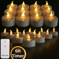 Flameless Flickering Tea Lights LED Candles with 6 Hours Cycle AutoTimer / Remote Control Battery Operated Electronics Tealights