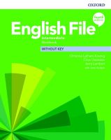 Bundanjai (หนังสือเรียนภาษาอังกฤษ Oxford) English File 4th ED Intermediate Workbook Without Key (P)