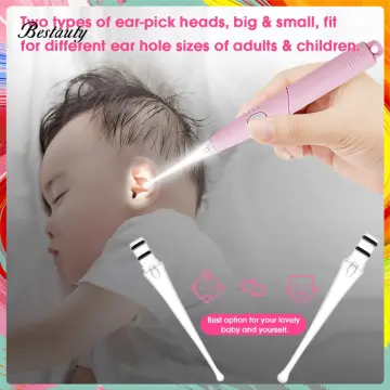 Electric Vacuum Ear Wax Suction Device Kids Ear Spoon Ear Wax Removal Tool  Set Earwax Cleaner Ear Pick Cleaner Earpick Tool With Led Light For Adults  Children