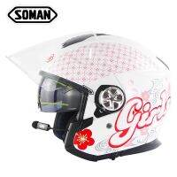 [COD] motorcycle riding headset helmet unisex double safety half ECE standard 519