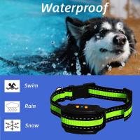 ZZOOI Automatic Pet Dog Anti Bark Collar Control Train USB Rechargeable Stop Barking Pet Dog Waterproof Training Collars Supplies