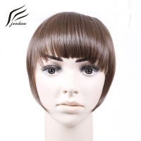 【DT】hot！ Jeedou Synthetic Short Front Blunt bangs Clip Bang Fringe Straight Hair Extensions Womens hairpiece