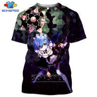 Xzx 180305 sonre time zero re mid s girls Lolita 3D print men women T-shirts Harajuku summer fashion street. Style tes Ops