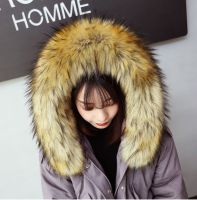 2022 NEW fox raccoon rabbit hood strip fur collar decoration Plush shawl neck scarf cap strip winter faux fur F-607