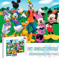 300/500/1000 Pieces Puzzle for Adults Jigsaw Puzzle Mickey Mouse Brain Challenge Game Disney Cartoon Characters Educational Toys