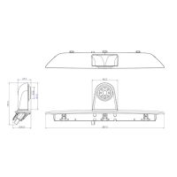 เบรครถกล้องสำรองสำหรับไฟ LED รถตู้ Ford Transit ที่จอดรถ2015-2020กล้องมองเวลาถอยหลัง + 7Monitor การมองเห็นได้ในเวลากลางคืนแนวทาง IR 2023new