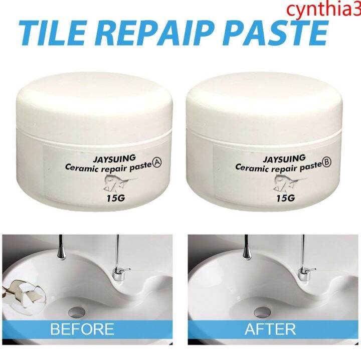 【A TOOL】 Ceramic Repair Paste Tub Tile Kit Porcelain Crack Chip Cream