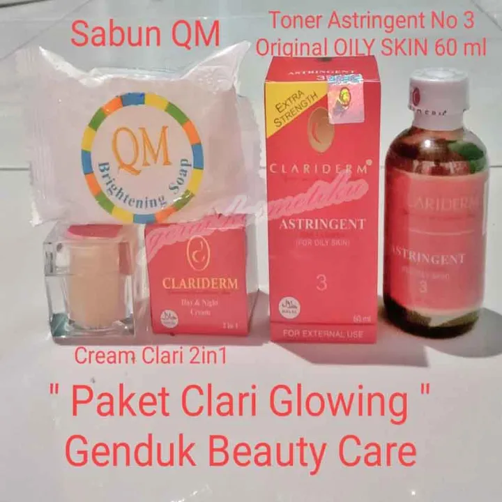 Paket Kinclong Fg Sabun Qm Whitening Soap Plus Clariderm Astringent